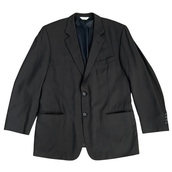 Joseph & Feiss Mens Black‎ 100% Classic Worsted Wool Blazer/Sports Coat Size 44R - Picture 1 of 14